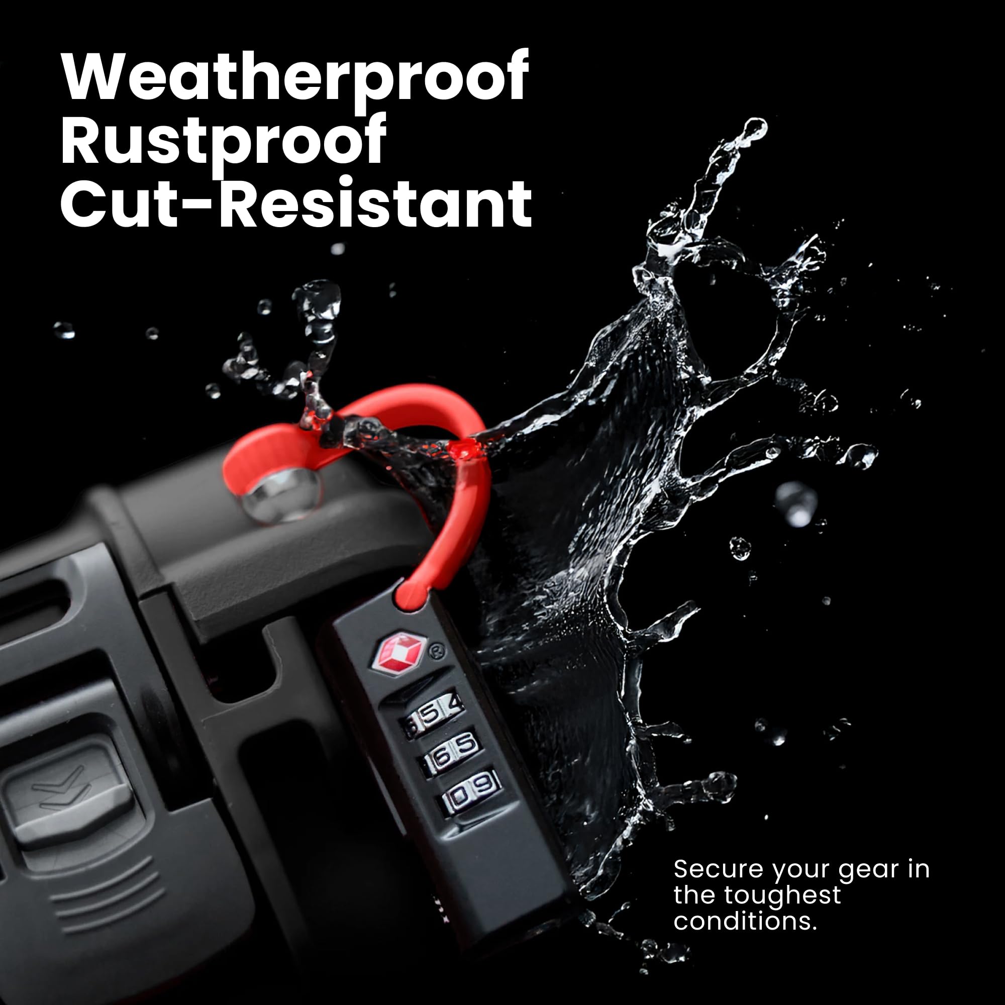 Ramp Case Lock 2 Pack – Durable, Secure Travel Case Lock with Cut-Resistant Steel Shackle, Rustproof & TSA Approved